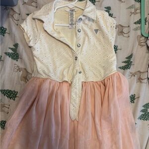 Guess Ivory and Blush Kids Dress
